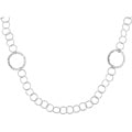 Sterling Silver Multi-circle Link Necklace