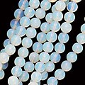 Opalite Moonstone 6mm Glass Round Beads (Pack of 66)