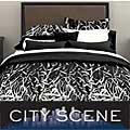 City Scene Black/ White Bamboo Print 7-piece Bed in a Bag with Sheet Set