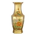 Gold Hexagonal Porcelain Vase (China)