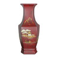 Free handy data on porcelain Red Red Hexagonal Porcelain Vase (China)