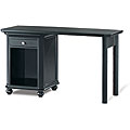 Tribeca Black Rubberwood CPU Cabinet Desk