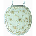 Pearl White Polyresin Toilet Seat