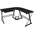 Compare products of desk Gallery Soreno 3-piece Glass Computer Desk