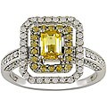 14k Gold Yellow Sapphire and 5/8ct TDW Diamond Ring