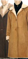 Aston Women's Hooded Shearling Car Coat