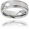 Tungsten Men's Grooved and Polished Domed Ring (7 mm)