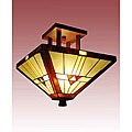 Tiffany-style Stained Glass Mission Ceiling Lamp