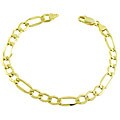14k Yellow Gold Figaro Bracelet