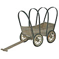 Authority on Distressed iron Covered Wagon Decorative Planter