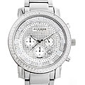 Akribos XXIV Mens Large Dial Diamond Quartz Chronograph Bracelet Watch