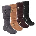 Bamboo by Journee Women's Slouch Boots with Buckle