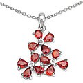 Orange Sapphire and Topaz Necklace