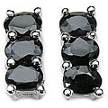 Malaika Sterling Silver Blue Sapphire Earrings