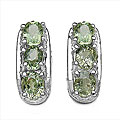 Malaika Sterling Silver Green Sapphire Earrings