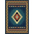 Alexa Omega Collection Southwestern Navajo Blue Rug (5'3 x 7'6)