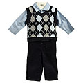 Vitamins Kids Infant Boy's Argyle Vest Set