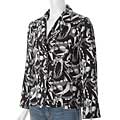Flair Women's Crinkle Two-button Blazer