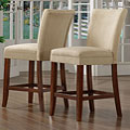 Parson Cherry with Peat Microfiber Counter Chair (Set of 2)