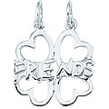 Sterling Silver 4-leaf Clover 'Friends' Charm