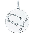 Sterling Silver Gemini Charm