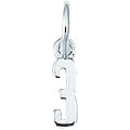 Sterling Silver Number 3 Charm