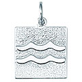 Sterling Silver Aquarius Charm