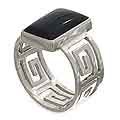 Sterling Silver 'New Era' Onyx Ring (Indonesia)