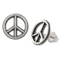 Sterling Silver Peace Sign Earrings