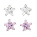Tressa Sterling Silver CZ Star Earrrings