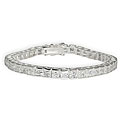 Simon Frank 14k White Gold Overlay CZ Princess Tennis Bracelet