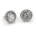Simon Frank 14k White Gold Overlay CZ Earrings