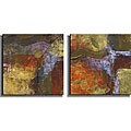 John Kime 'Foundation Earth' Canvas Art (Set of 2)