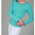 Yogacara Women's Contrast Stitched-neck Top