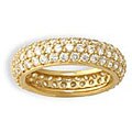 Nexte 14k Gold over Silver Stackable CZ Cupola Eternity Band