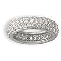 Nexte 14k White Gold over Silver CZ Cupola Eternity Band