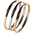 Nexte PolishedTri-color Stackable 'Fin de Semana' Bangle Bracelets (Set of 3)