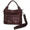 Amerileather Elizabeth Two-pocket Leather Tote Bag