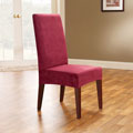 Smooth Suede Shorty Dining Room Chair Covers (Set of 2)