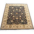 Indo Mahal Black/ Ivory Rug (8' x 10')