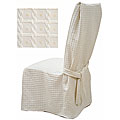 Cream Basketweave Dining Chair Slipcovers (Set of 2)