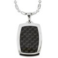Stainless Steel Black Carbon Fiber Necklace