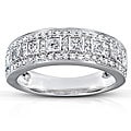 14k Gold 5/8ct TDW Princess Diamond Ring with Satin and Velvet Gift Box