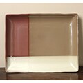 Beneficial guidepost for rectangular plates Sango Gold Dust Sienna 12.5-inch Rectangular Platter