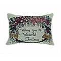 Wishing You A Wonderful Christmas Tapestry Pillows (Set of 2)
