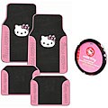 Hello Kitty Floor Mat and Steering Wheel Cover Set