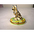 Limoges German Shepherd Keepsake Box
