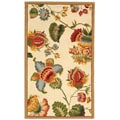 Hand-hooked Transitional Ivory Wool Rug (2'9 x 4'9)