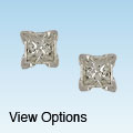 14k Gold 1/3ct TDW Princess-cut Diamond Studs (J-K, I2-I3)