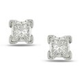 14k Gold 1/2ct TDW Princess-cut Value Diamond Stud Earrings (J-K, I2-I3)